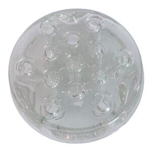 Vintage Clear Glass Flower Frog 13-Hole Footed Arranger 4.5" Diameter